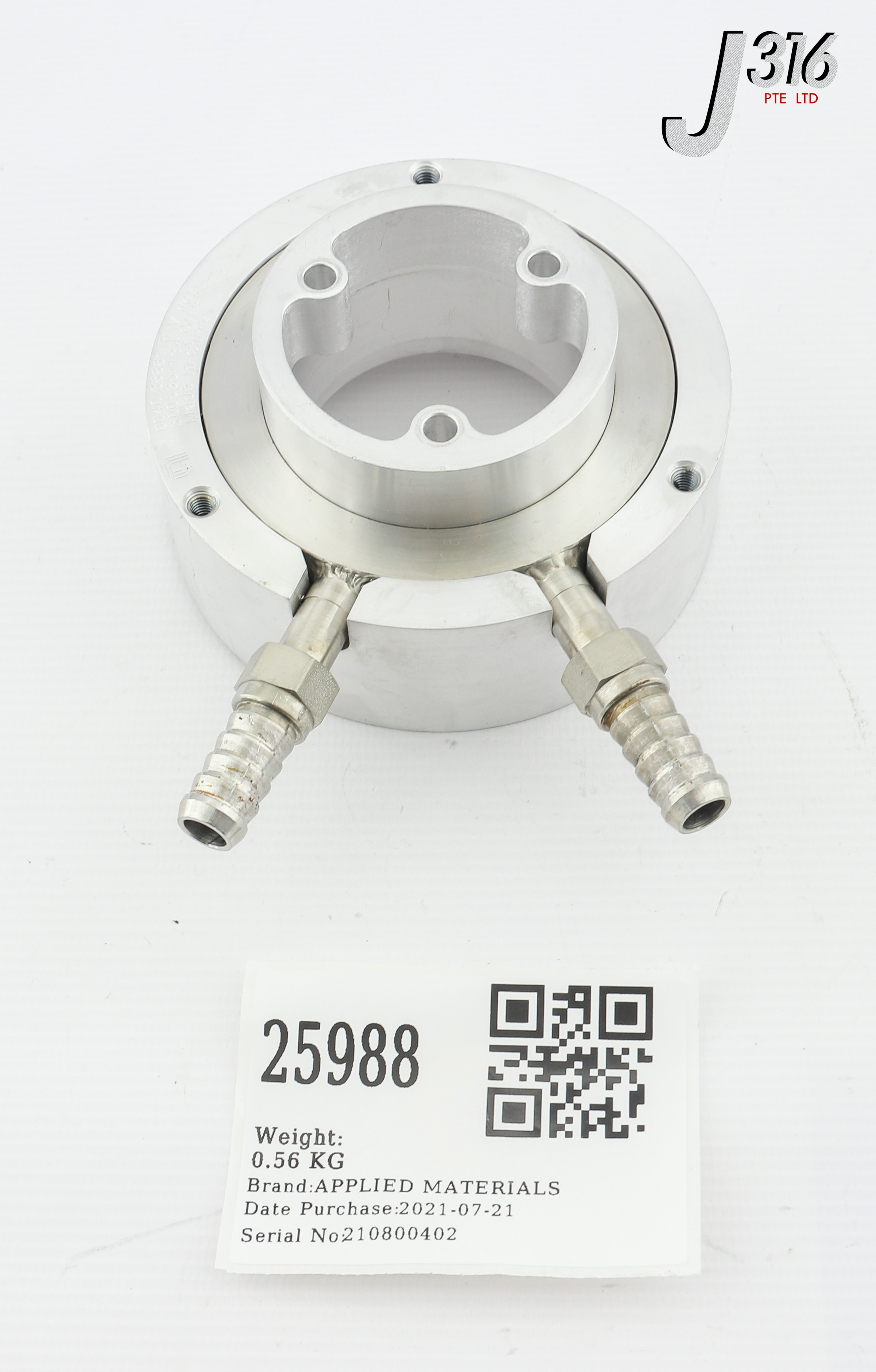 25988 APPLIED MATERIALS WELDMENT, HEATER COOLING HUB, PRODUCER